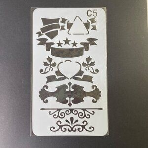 Reusable Art Planner Stencil Boarders Banners u Mixed Media Supplies